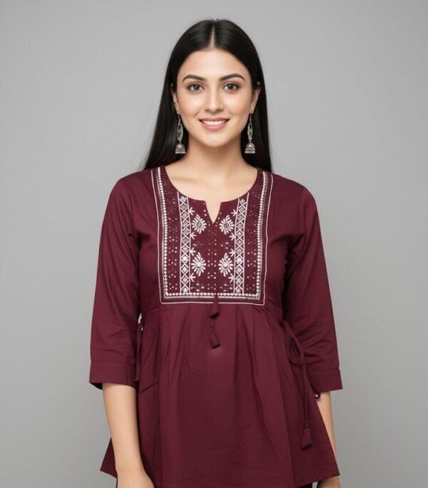 Plain Elegance Short Kurtis