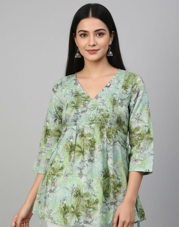 Rayon Printed Short Kurtis
