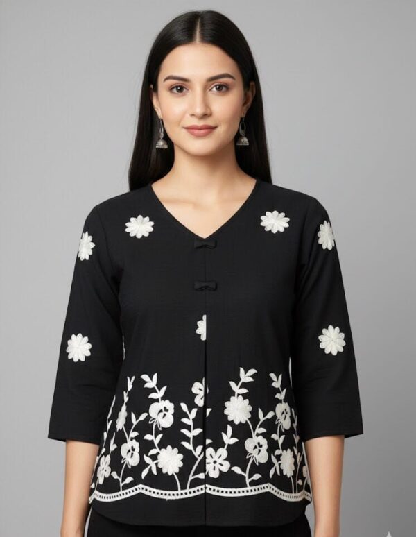 Charm Embroidered Short Kurti