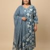 Plus Size Foral Set Kurti