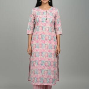 Charm Baby Pink And Blue Co -Ord Set