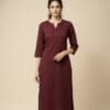 Plain Maroon Casual Kurti