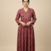 Printed V-Neck Anarkali kurti