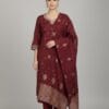 Maroon Embroidered Set Kurti