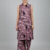 Pasted Violet Sleeveless Co -Ord set
