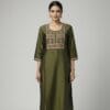 Bracken Green Embroidered Casual Wear