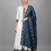 White And Blue Rich Embroidered Anarkali Set