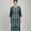 Embroidered Blue Casual Kurti
