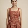 Velvet Glow Sleeveless Short Kurti