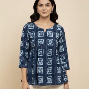 Blue Breeze Full Sleeve Short Kurti