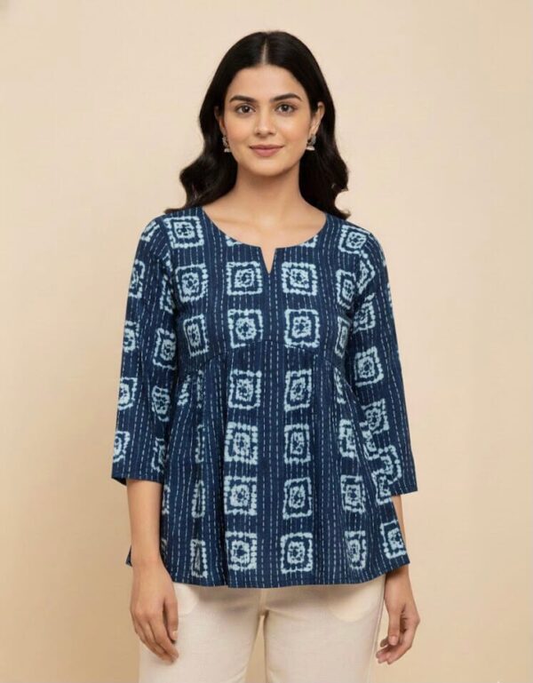 Blue Breeze Full Sleeve Short Kurti
