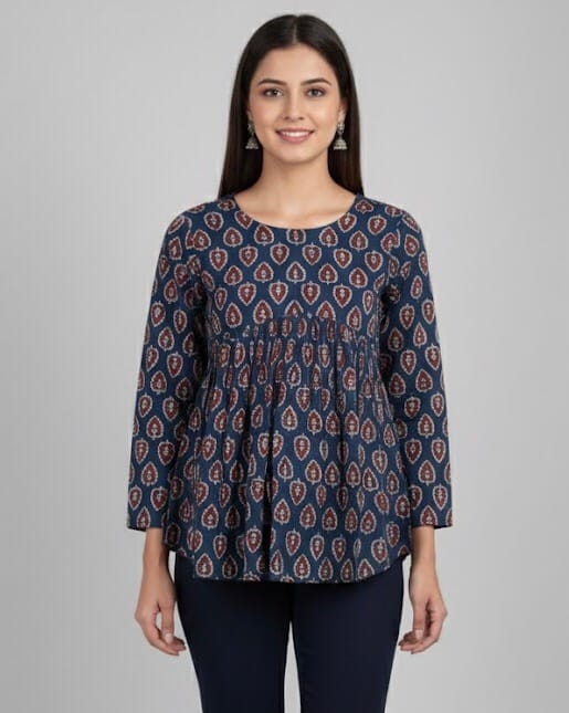 Timeless Twist Full Sleeve Short Kurti