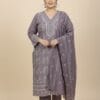 Lavender Elegant Embroidered Set Kurti