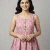 Blush Elegance Sleeveless Short Kurti