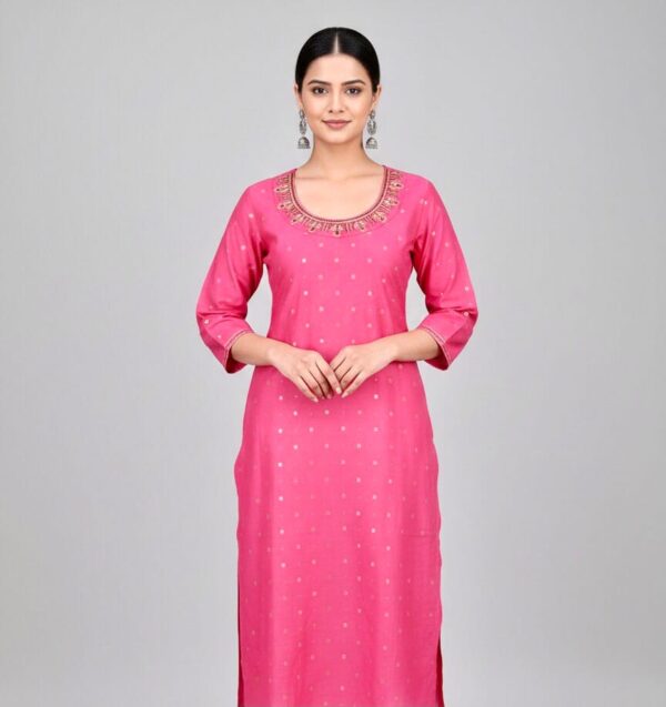 Round Neck Pink Casual Wear