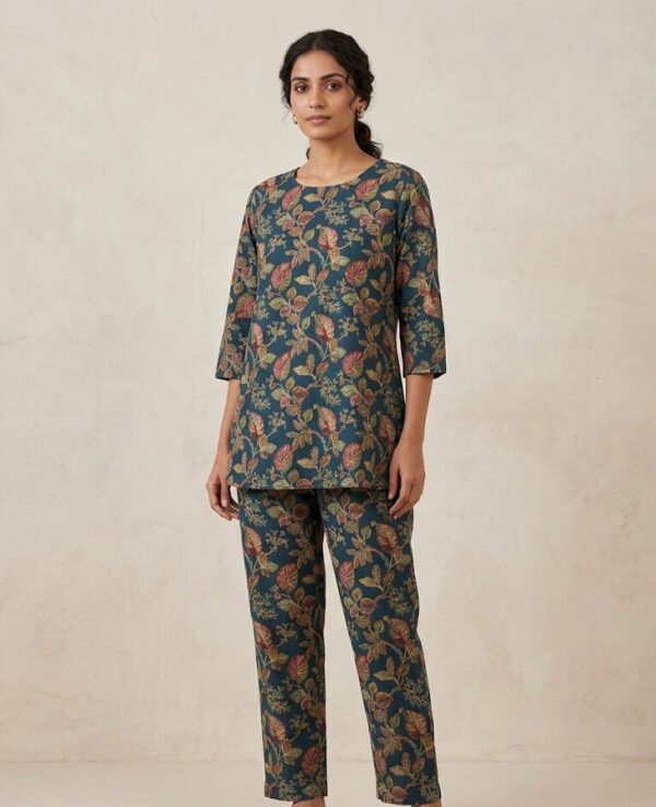 Floral Print Mul Cotton Co-Ord Set