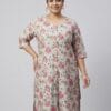 Floral Print Plus Size Casual Kurti