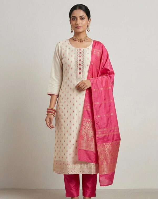 Charm Off white embroidered Set