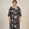 Black Printed Plus Size Kurti