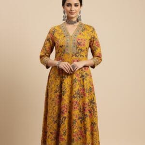 Cotton Floral Anarkali