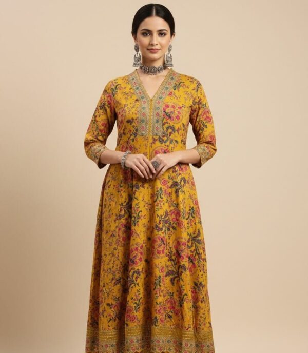 Cotton Floral Anarkali