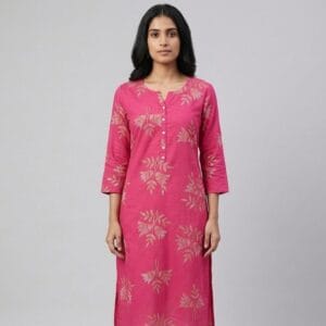 Blush Pink Printed Ethnic Wear