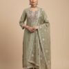 Elegant Green Embroidered Set Kurti