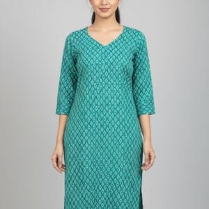 V neck Cotton Daily Wear Kurti