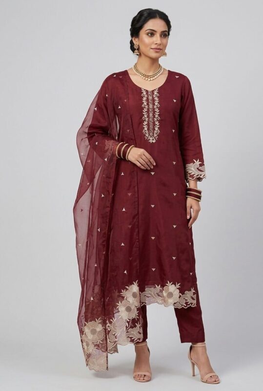 Charm Embroidered Set Kurti