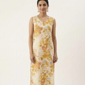 Sleeveless Printed Casual Wear Set Kurti