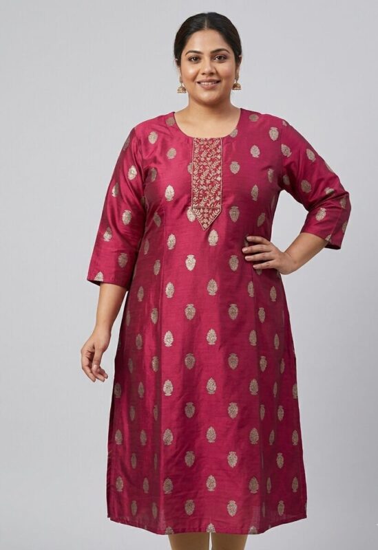 Plus Size printed Casual Kurti