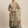 Golden Bloom Ethnic Kurti Set
