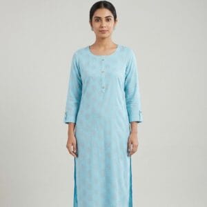 Charm Sky Blue Daily Wear Kurti