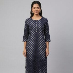 Round Neck Printed Daily Wear Kurti