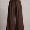 Coffee Brown Cotton Plazzo Pants