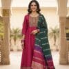 Pink And Green Traditional Anarkali Kurti Set Sri Lanka
