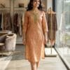 Peach Cotton Two piece Set Kurti Sri Lanka