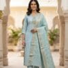 Charm Sky Blue Embroidered set kurti Sri Lanka