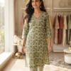 Mint Mist Printed Cotton Kurti Set Sri Lanka
