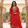 Dusky Orange Embroidered Set Sri Lanka