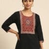 Black Ajrak Mirror Work Short Kurti Sri Lanka