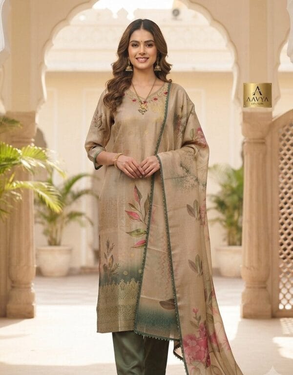 Golden Bloom Ethnic Kurti Set Sri Lanka