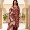 Maroon Floral Set Kurti Sri Lanka