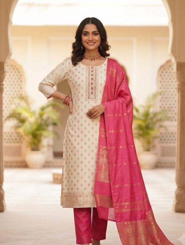 Charm Off white embroidered Set Sri Lanka