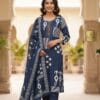 Printed Navy Blue Mul Cotton Set Kurti Sri Lanka