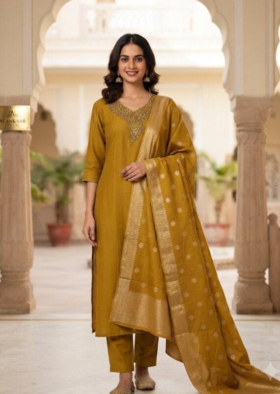 Mustard Gold Elegance Set Sri Lanka