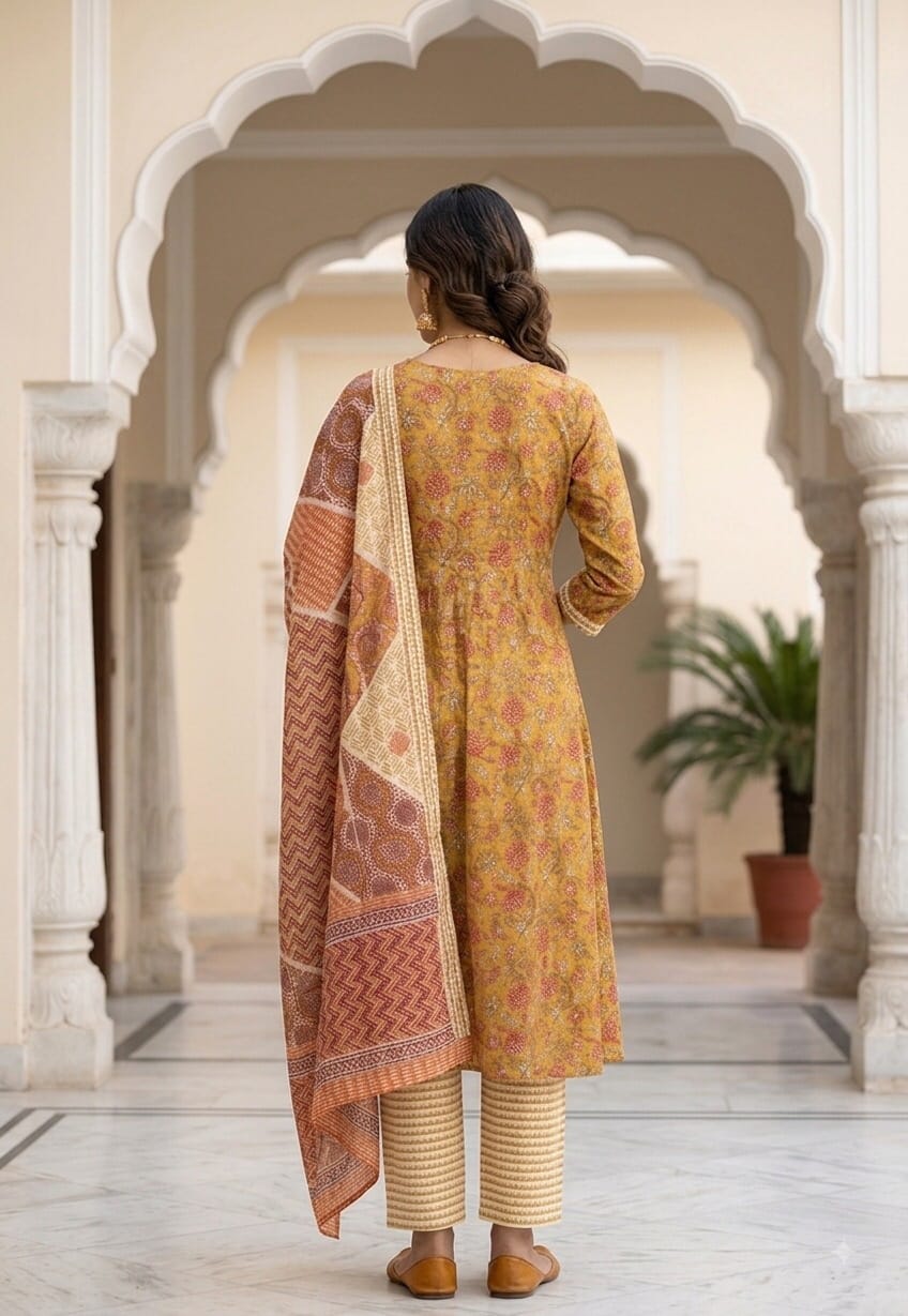 Floral Print Comfortable Cotton Set Kurti - image 2 Sri Lanka
