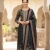 Stunning Crepes Silk Pakistani Black Set Sri Lanka