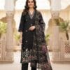Black Mul Chanderi Kurti Set With Floral Organza Duppatta Sri Lanka