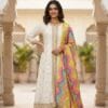 White Elegant Anarkali Kurti Set Sri Lanka